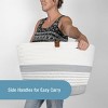 CleverMade XL Rope Basket Stone Gray - 2 of 4
