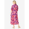 Woman Within Plus Size Petite Roll-Tab Sleeve Crinkle Shirtdress - 3 of 4