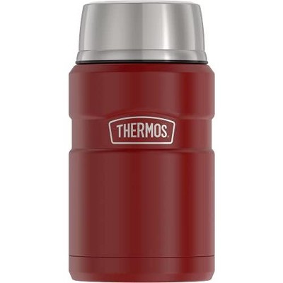THERMOS Stainless King Vacuum-Insulated Food Jar, 24 Ounce, Rustic Red