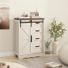 Dcolora Bathroom Storage Cabinet, Bathroom Cabinet with 4 Drawers and Sliding Door - 4 of 4