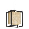 Zuo Modern Yves Ceiling Lamp – 131.5" Height, Gold & Black, Perforated Shade, Powder-Coated & Electroplated Steel - 3 of 4