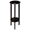 Vynxaria Espresso Round Accent Table with Tri-Leg Base - Elegant & Functional Design - 3 of 4