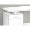 Monarch Specialties Computer Desk Home Office Laptop Left Right Set-Up Storage Drawers 48InchL Work Metal Laminate White Contemporary Modern - 4 of 4