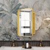 VYNXARIA 16x24 Inch Recessed Medicine Cabinet with Mirror & Adjustable Shelves in Matte Gold. - 2 of 4
