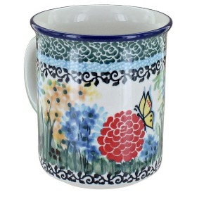 Blue Rose Polish Pottery 236 Ceramika Artystyczna Small Coffee Mug - 1 of 3