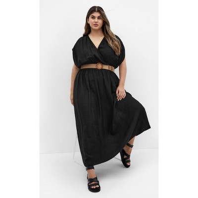 Women's Plus Size Aurelia Maxi Dress - black | CITY CHIC