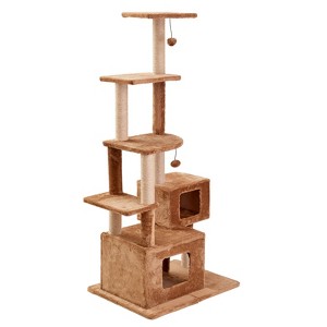 Two by Two Denver - Brown Scratching Post Cat Furniture - 66 in. Tall - 1 of 4
