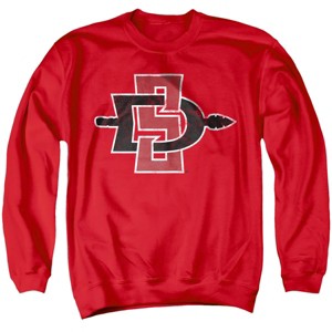 Men's San Diego State University Distressed Primary Logo Crewneck Sweatshirt - 1 of 4