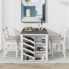 NicBex 5-Piece Dining Table Set with Side Wine Racks Modern Rectangle Kitchen Table with 4 Upholstered Side Chairs - 2 of 4