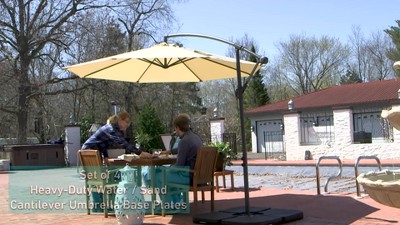 aluminum cantilever solar led offset outdoor patio umbrella 9/10/11/12ft Square Packing list Imprint Locations:Eight Locations Category_Default Category/Outdoor/Side Tables Dyiom 9 ft. Forest