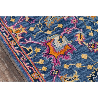 6' x 9' Blue Wool Handmade Tufted Area Rug