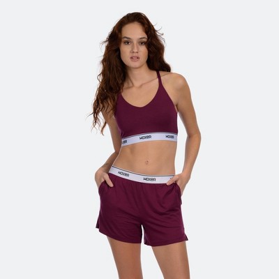 Woxer | Ultra-Soft, Lightweight, Breathable, w/ a Large Pocket | Women's Dreamer 4" Boxer Burgundy XL