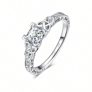 Vintage Celtic Knot 1.2ct Solitaire Engagement Ring for Women Size 8 - 1 of 4