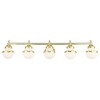 Livex Lighting Oldwick 5 - Light Vanity in  Polished Brass - 3 of 4