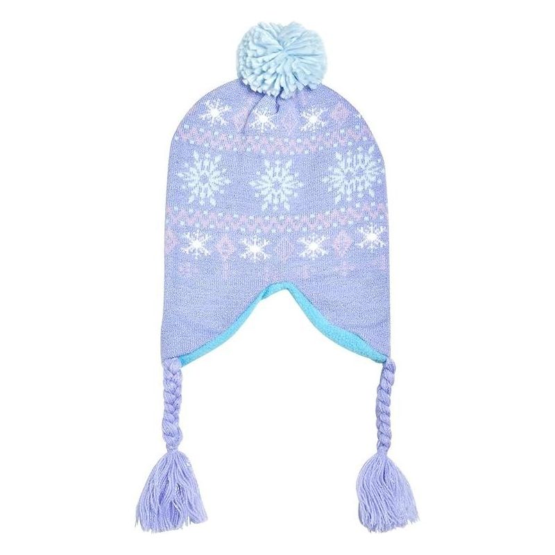 Frozen Elsa and Anna Beanie Hat and Gloves Cold Weather Set, (Ages 2-7), 2 of 5