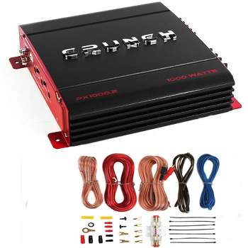 Crunch PX-1000.4 4 Channel 1000 Watt Amp A/B Class Car Stereo Power Amplifier & Soundstorm AKS8 8 Gauge Car Amplifier Amp Complete Wiring Kit