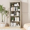 71 in Tall Bookcase,Wooden Bookshelf with 5 Tiers,Open Storage, Modern Book Shelf in White,Floor Standing Display Shelves for Living Room - 3 of 4