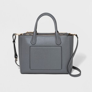 Triple Compartment Satchel Handbag - A New Day Gray, Women
