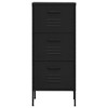VidaXL Storage Cabinet Black 16.7"x13.8"x40" Steel - 3 of 4