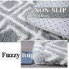 Area Rug for Living Room Bedroom Machine Washable Modern Diamond Rug Non-Slip Medium Pile Stain-Resistant Dining Accent Carpet - 3 of 4