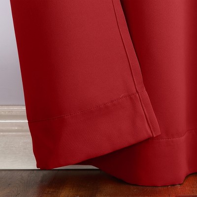 Red 63-Inch Blackout Grommet Curtain Panel