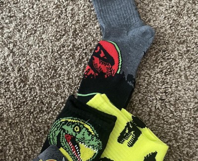 OshKosh 3-Pack Glow In The Dark Dino/Shark/Stripe Crew Socks For Boys Size  3-12M