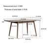 Okak Modern Minimalist Wood Dining Table Kitchen Table for Dining Room - 2 of 4