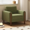 NicBex Teddy Accent Chair,Upholstered Living Room Chairs with Mid-Height Backrest and Walnut Leg,Modern Armchair,Accent Chairs for Living Room - 4 of 4
