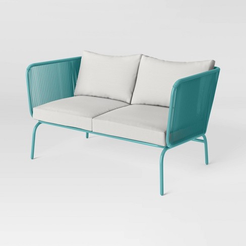 Blue outdoor couch hot sale