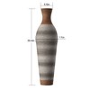 Infurnic Decorative Vases Metal Vases with Elegant Two Tone Dark Brown Finishes, Ideal for Decorating Living Rooms, Bedrooms, Gray, 11"*5.5"*39.4" - 3 of 4