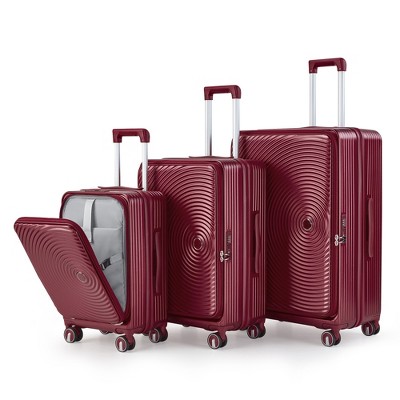 YONWAY 3 Piece Luggage Set, 100% PC Hardside Lightweight Expandable Travel Laggage, with TSA Lock & Spinner Wheels