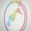 Woodstock Windchimes Coastal Chime Glass, Sea Horse, Wind Chimes For Outside, Wind Chimes For Garden, Patio, and Outdoor Decor, 22"L - 3 of 4