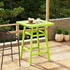 WestinTrends Malibu 30" All Weather HDPE Outdoor Patio Square Counter Height Bistro Table with Umbrella Hole - 2 of 4