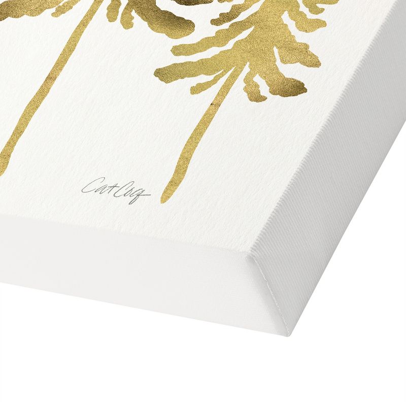 Americanflat Minimalist Botanical Pine Trees Gold By Cat Coquillette Canvas, 5 of 9