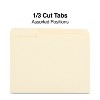 Staples 100% Recycled Manila File Folders Letter 3-Tab 100/Box (246850) TR246850-CC - 3 of 4
