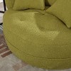 Sapphtopaz Modern Chenille Bean Bag Single Sofa with Backrests&3 Pillows,Comfy Cloud Couch for Adults,Circular Bean Bag for Living Room,Bedroom - 4 of 4