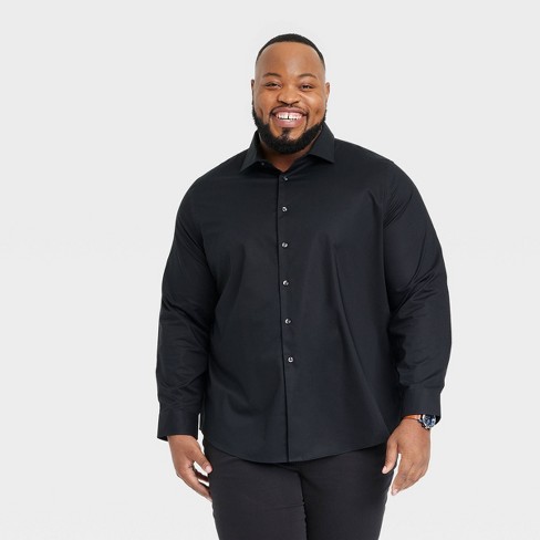 Men's Performance Dress Standard Fit Long Sleeve Button-Down Shirt -  Goodfellow & Co™ Black S