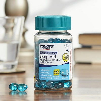Fusion Shop Store Diphenhydramine HCl 50mg Sleep Aid Softgels, Maximum Strength – 100ct