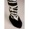 HalloweenCostumes.com One Size Fits Most   Zebra Suit with Mouth Mover Mask for Adults, Black/White - 2 of 4