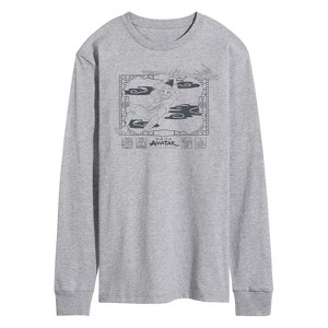 Men's - Avatar: The Last Airbender - Aang Happy Flying Long Sleeve Graphic T-Shirt - 1 of 4
