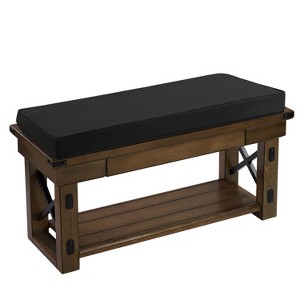 Indoor/Outdoor Patio Bench Foam Cushion 18" x 42" by Sweet Home Collection® - 1 of 3