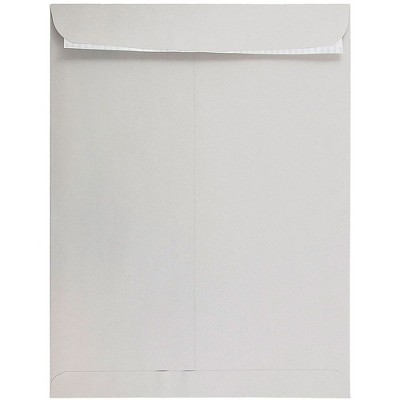 JAM Paper 12x15 1/2 Open End Envelope w/Peel and Seal Closure Light Grey Kraft 12931117C