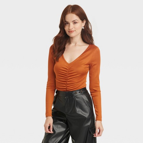 Women's Ribbed Bodysuit - A New Day™ : Target