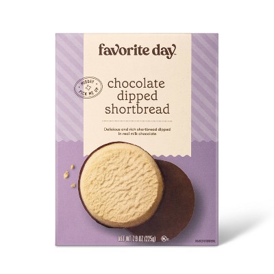 Chocolate Dipped Shortbread - 7.9oz - Favorite Day&#8482;