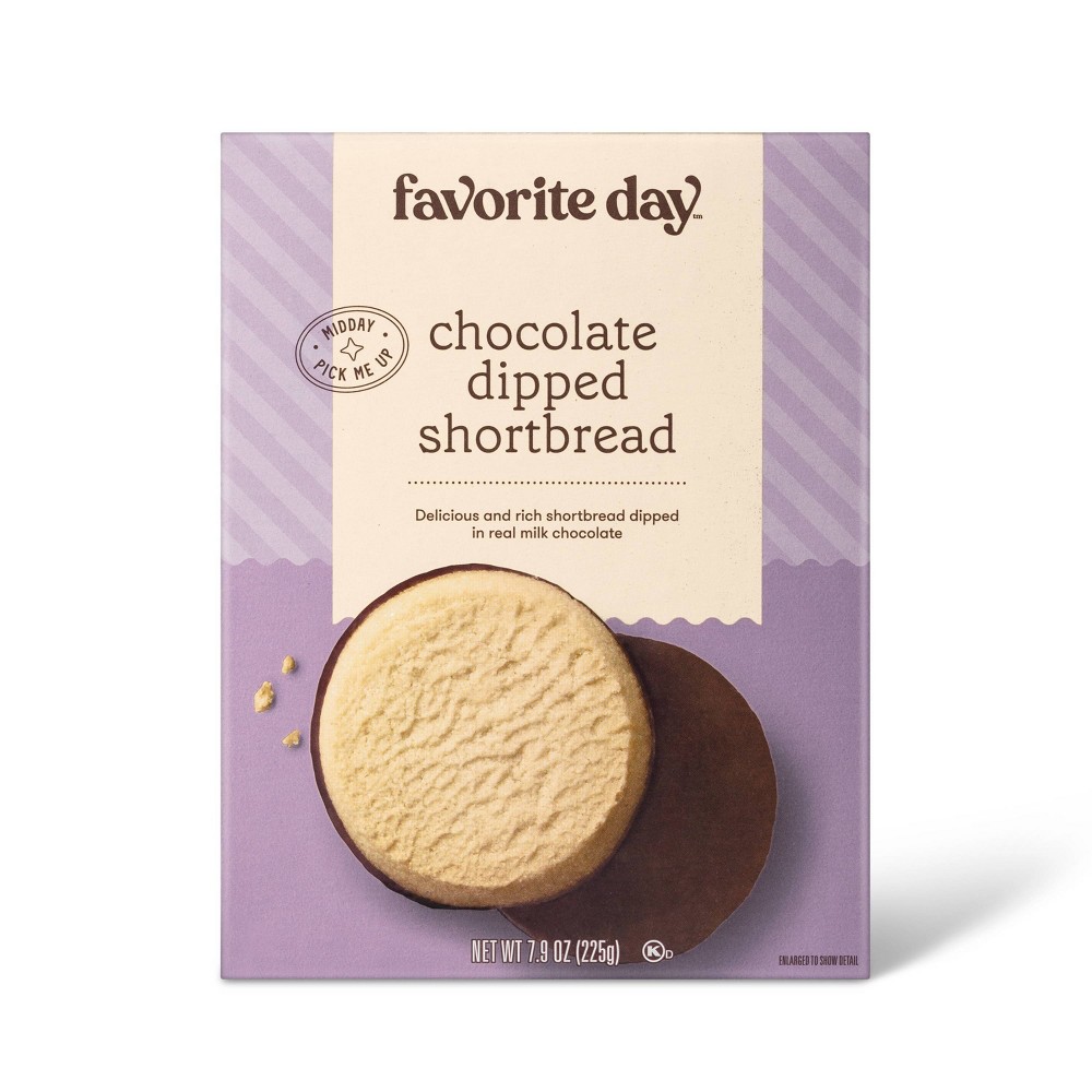 Chocolate Dipped Shortbread - 7.9oz - Favorite Day
