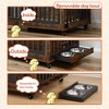 Gulches Pet Owners' Dream Find: Spacious 38.58"W x 25.2"D x 27.17"H Rustic Brown Dog Crate Side Table - 3 of 4