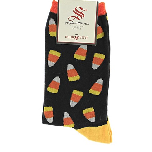 Novelty Socks 14.0" Candy Corn Halloween Sock Treats Socksmith  -  Socks - image 1 of 3