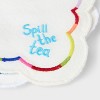 Pride 4pc Spill the Tea Embroidered Cocktail Napkin - 3 of 3