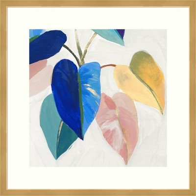 21" x 21" Bright Mood I Leaves by Isabelle Z Framed Wall Art Print - Amanti Art