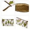 Unique Bargains Women's Green Trees Large Cosmetic Bag White Green 1 Pc - 3 of 3